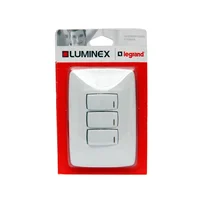 Interruptor Triple L/P Arquea Blanco