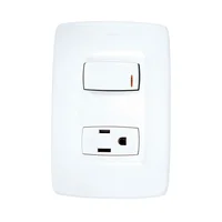 Toma P/T + Interruptor Sencillo L/P Arquea Blanco