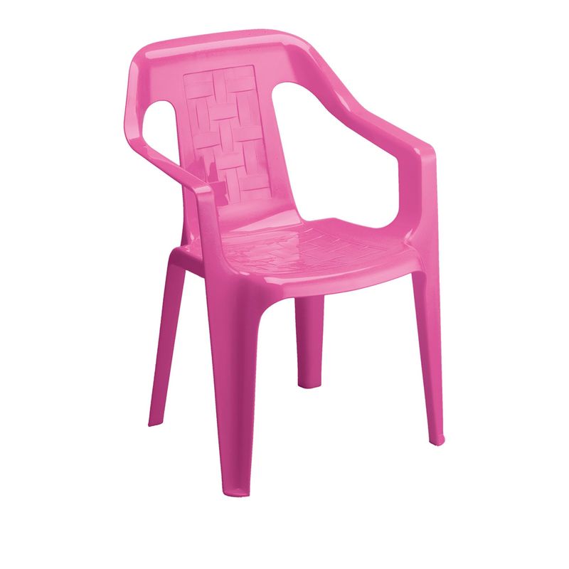 Chaise Enfant Patchwork Rose - En Polyester - Design Coloré Et Ludique - Pour Chambre D'enfant - 6