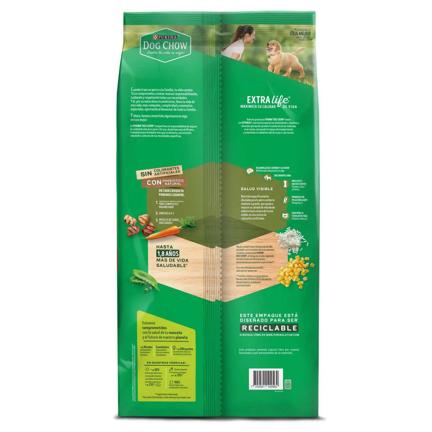 Comida Seca Para Perro Dog Chow Salud Visible Cachorros Medianos Y Grandes 4kg