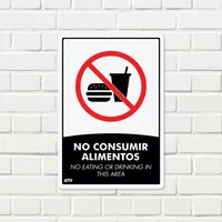 Señal No Consumir Alimentos 22X15Cm