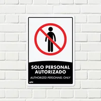 Señal Solo Personal Autorizado 22X15Cm
