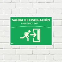 Señal Salida Evacuación Derecha Fotoluminiscente 22X15Cm