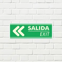 Señal Salida De Emergencia 30X11Cm
