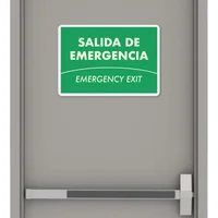 Señal Salida De Emergencia 35X24Cm