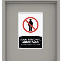 Señal Personal Autorizado 35X24Cm