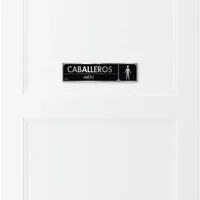 Señal Brillante Caballeros 20X5Cm