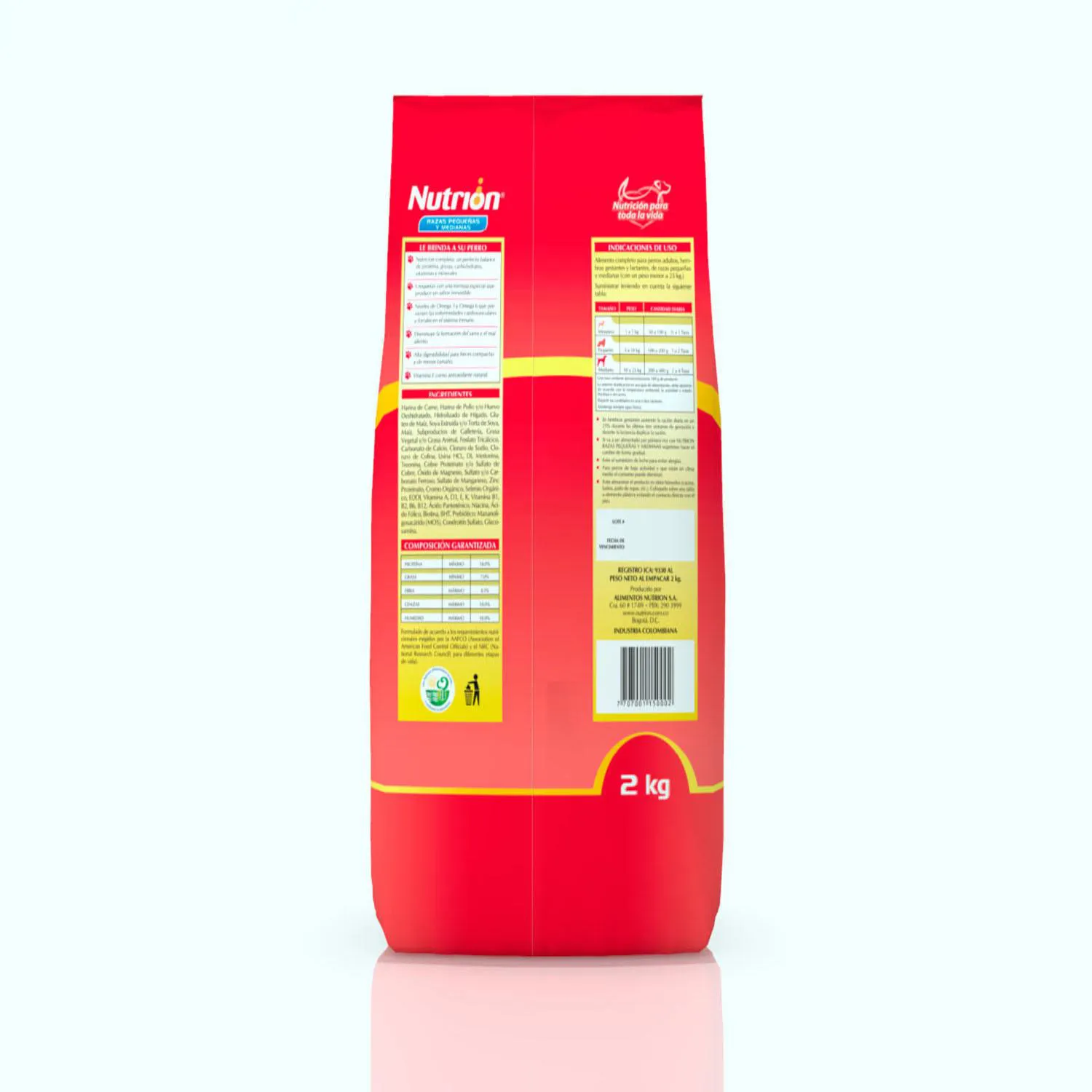 Comida Seca Para Perro Nutrion Raza Pequeñas/Medianas 2kg