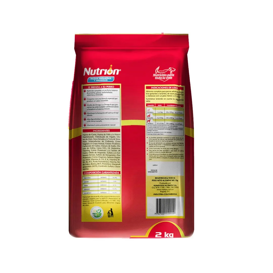 Comida Seca Para Perro Nutrion Raza Pequeñas/Medianas 2kg 5