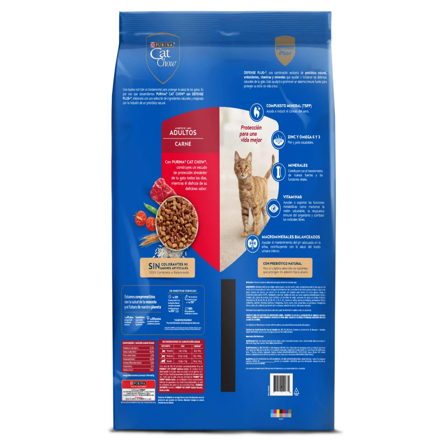 Comida Seca Para Gato Adulto Activos Carne Cat Chow 8kg