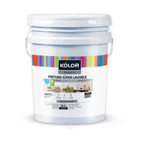 Pintura para Interior Tipo 1 Súper Lavable Premium Blanco Kolor 5 Galones ≥ 400 ciclos de lavado