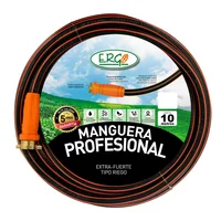 Manguera Bicolor Naranja De 1/2" X 10 Metros Con Acoples