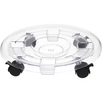 Base Para Matera Con Ruedas De Plástico Resistencia 60kg Transparente 38cm