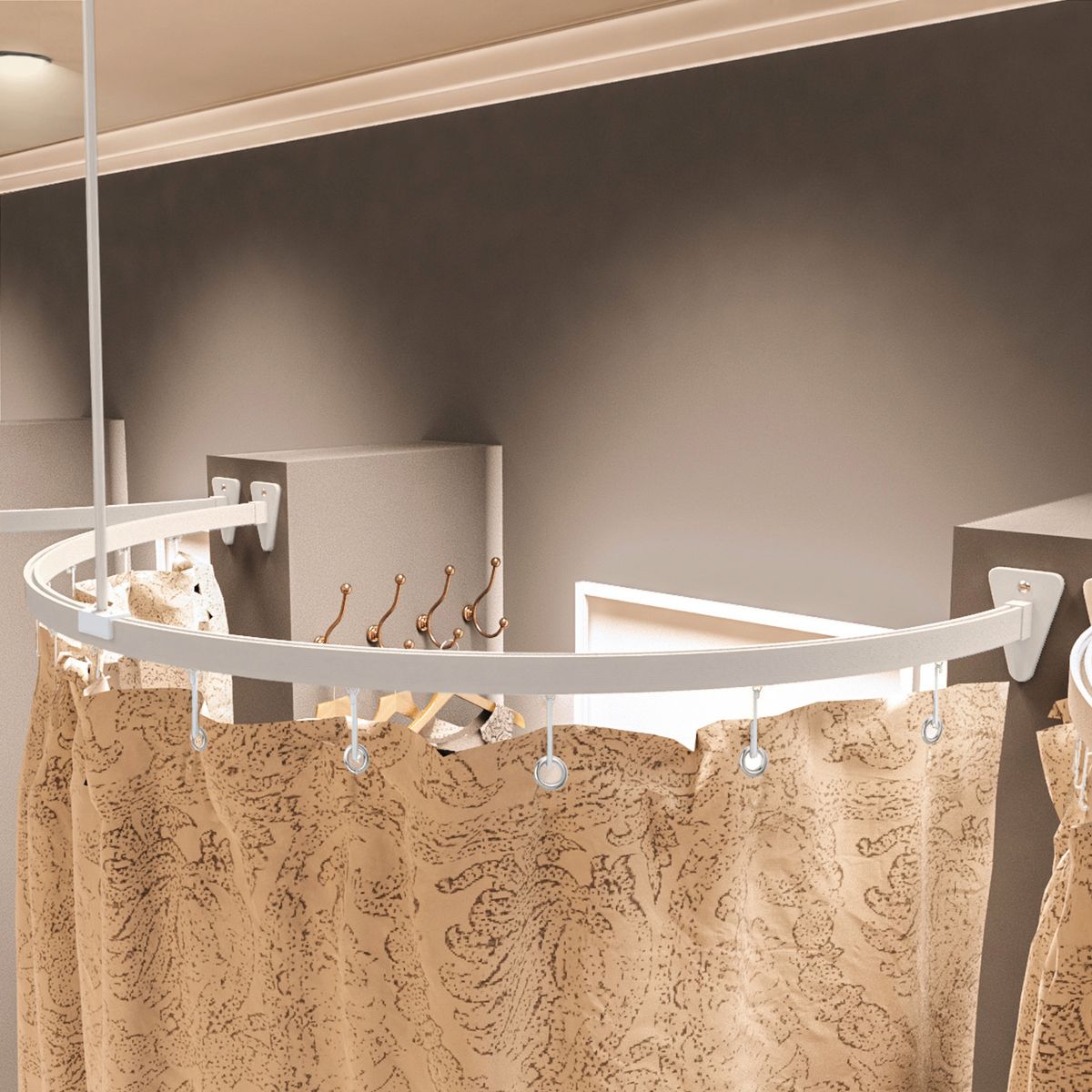LIDER CORTINAS Y AMBIENTES - Riel Aluminio Cortiflex Aluminio 3m Blanco Lider Cortinas Y Ambientes