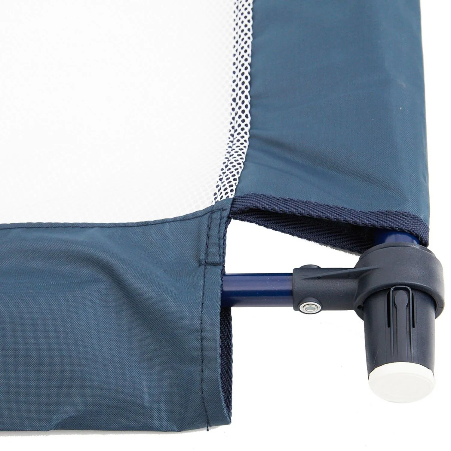 Puerta Seguridad Plegable en Acero y Tela Azul 92x70 cm 5