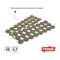 Fieltro Circulos Marron 27Mm 48Und Fixser