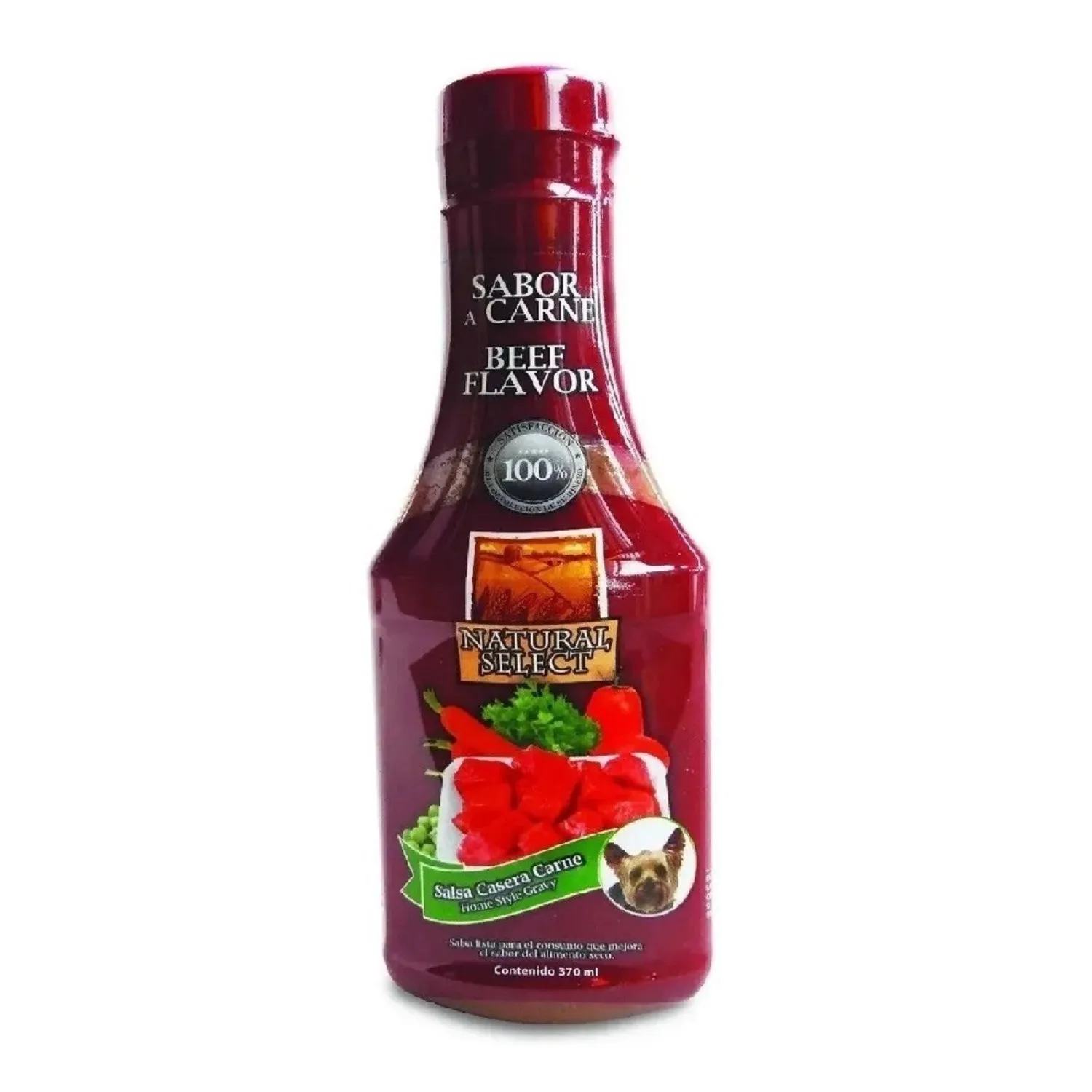 Snack Para Perro Salsa Casera Sabor A Carne Natural Select 375ml 3