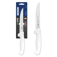 Cuchillo para Deshuesar Profesional con Lámina de Acero Inoxidable con Mango en Plástico Blanco con Protección Antimicrobiana 15cm Tramontina