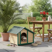 Casa Para Perros Madera 42x58xx47cm Pequeña Natural
