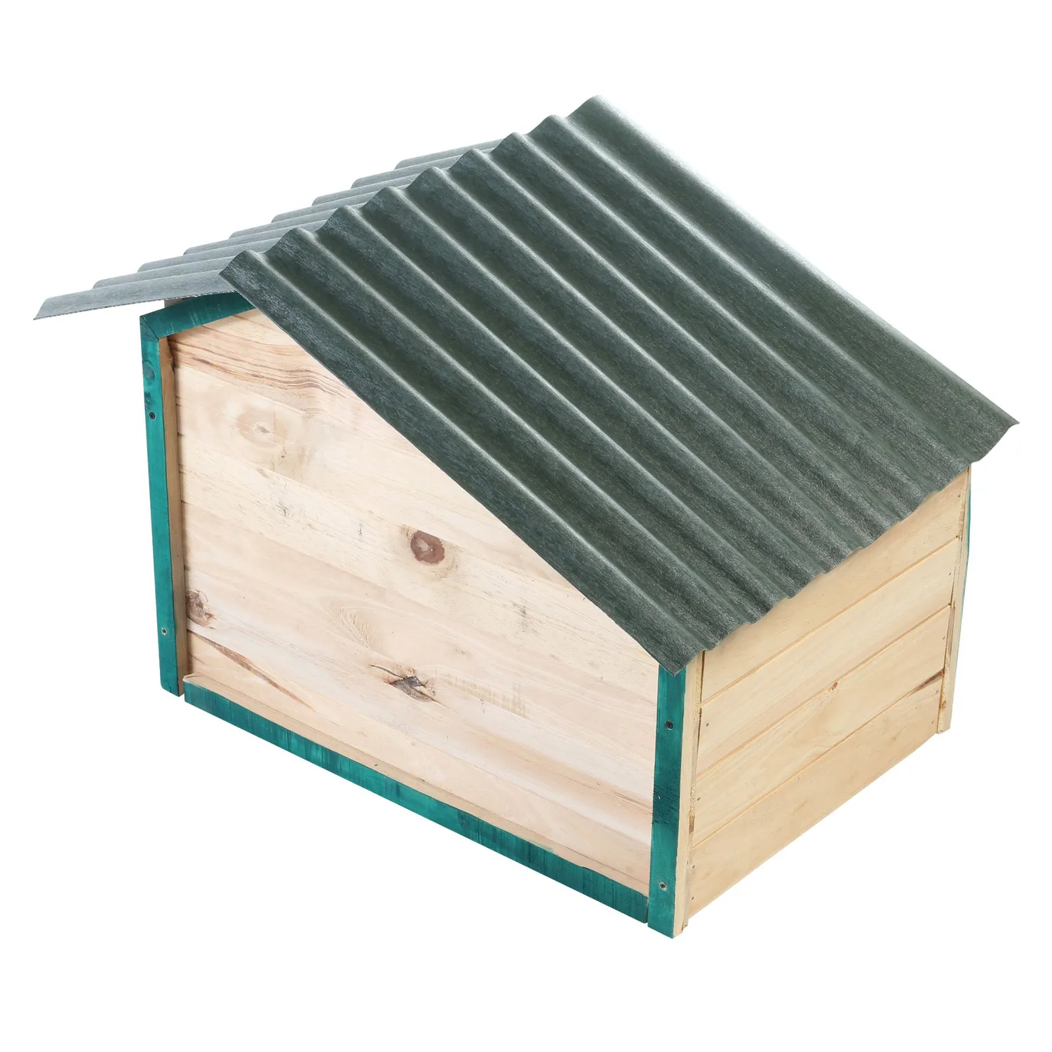 Casa Para Perros Madera 69x50x55cm Mediano Natural 4