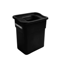 Caneca Plástica 20L Negro Para Organicos Con Tapa Orificio