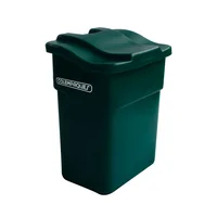 Caneca Plástica 20L Verde Para Ordinarios Con Tapa