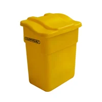 Caneca Plástica 20L Amarillo Para Metal Con Tapa