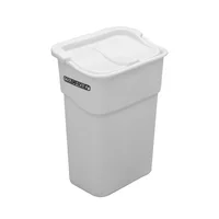 Caneca Plástica 35L Blanco Para Vidrio Con Tapa Vaiven