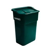 Caneca Plástica 35L Verde-Ordinarios Con Tapa Vaiven