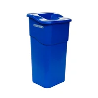 Caneca Plástica 50L Azul-Plastico Con Tapa Con Orificio