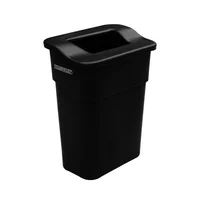 Caneca Plástica 75L Negro Para Organico Con Tapa Orificio