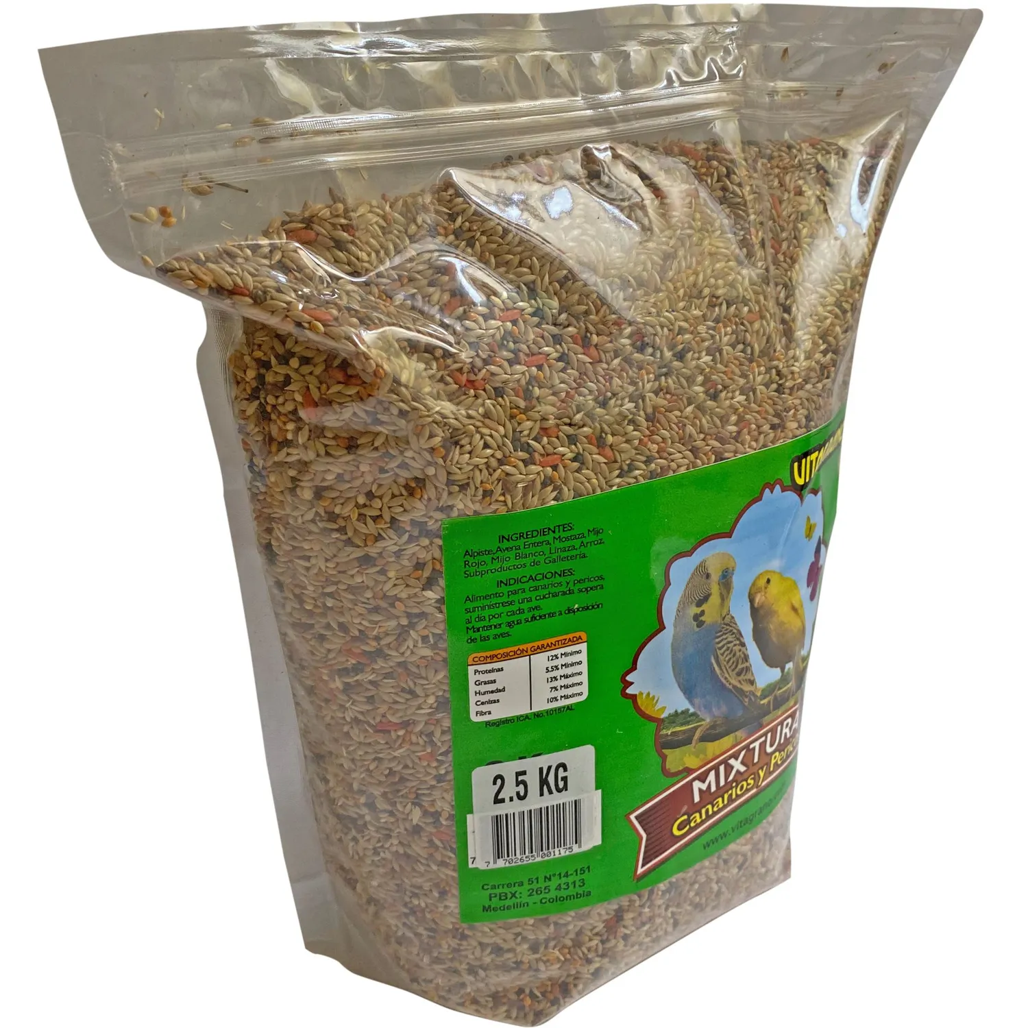 Alimento Para Aves Mixtura 2.5kg 3