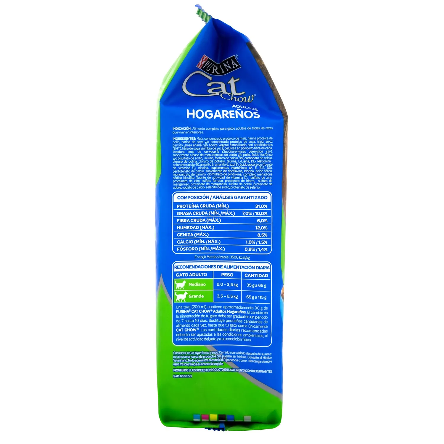 Comida Seca Para Gato Adulto Hogareños Cat Chow 1.5 Kg 12