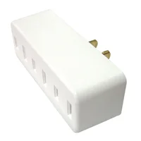 Toma Múltiple Polarizada Blanca El 15A - 125V
