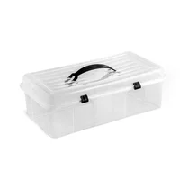 Caja Plástica Con Tapa 5lt 35.5X13X19 cm Transparente