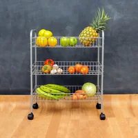 Organizador Fruver Con Ruedas Gris