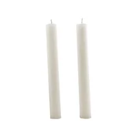 Set X2 Velas Candelabro Blanca