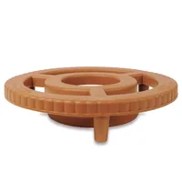 Base Para Matera Plástico Redondo Con Patas 5.5x27cm Terracota