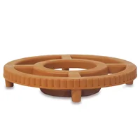 Base Para Matera Plástico Redondo Con Patas 5.5x34cm Terracota