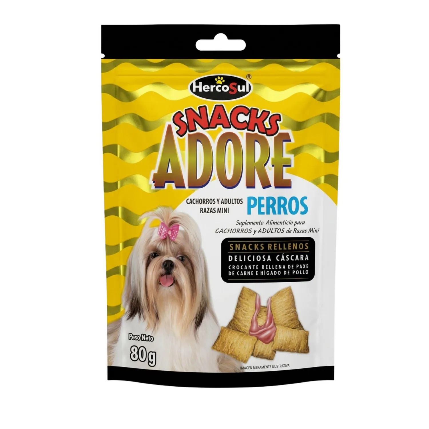 Snack Para Perro Cachorros Y Adultos Razas Medianas Adore 80g