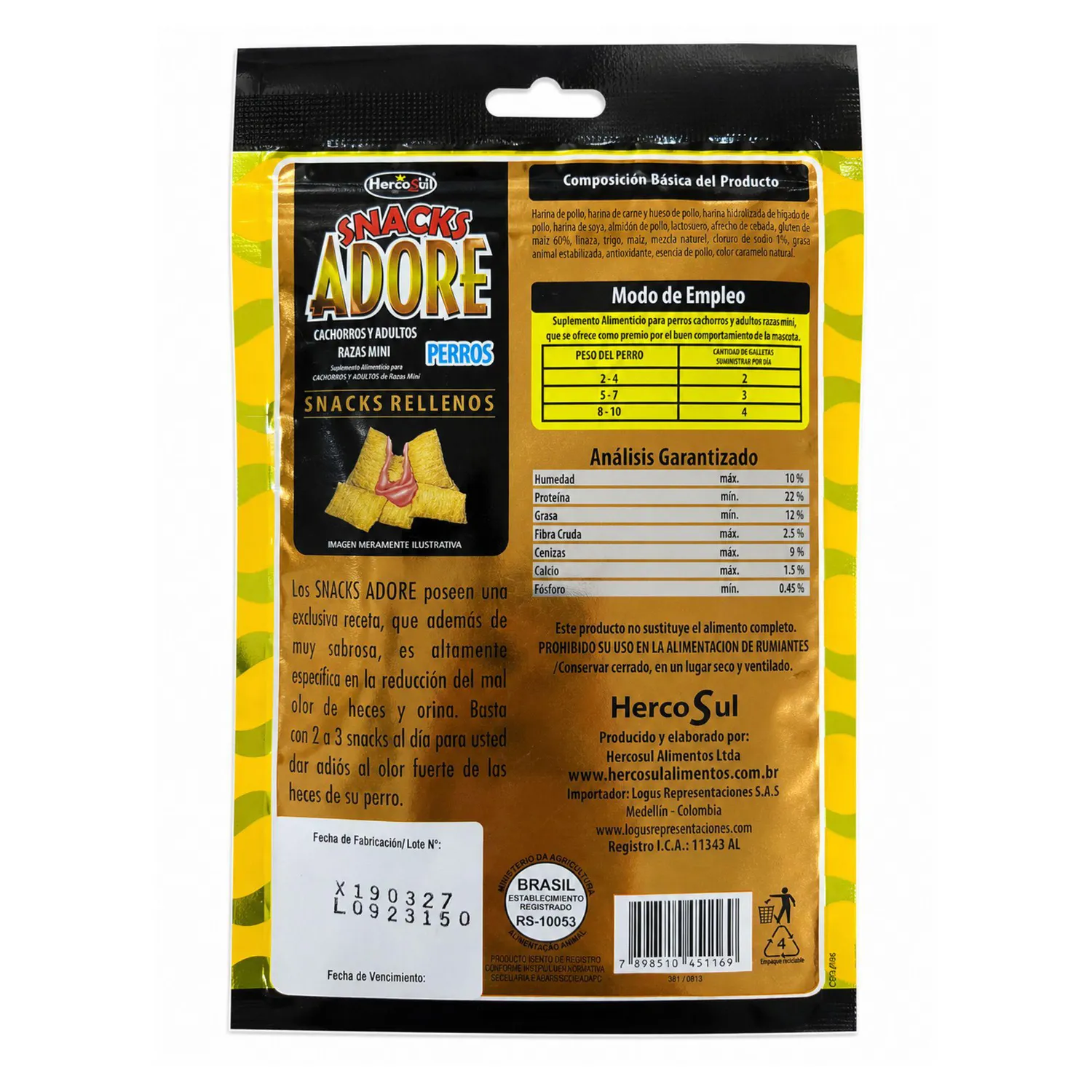 Snack Para Perro Cachorros Y Adultos Razas Medianas Adore 80g 3