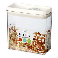 Tarro Acrílico Flip Tite Hermético Rectangular 2.5 Litros Transparente Felli