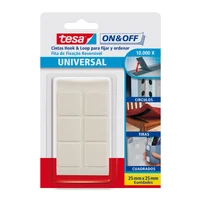 Cinta Pegante A Cuadros Blancos 25Mm 6Und Tesa