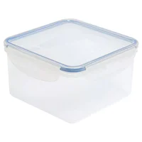 Recipiente Rectangular Plástico 1.250 ml Cierre Hermético Transparente Just Home Collection