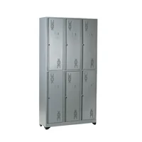 Locker 6 Puestos 180x93x30 cm Gris Nube
