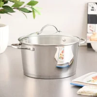Olla 24 cm 4.45 Litros Acero Inoxidable con Tapa Classic Just Home Collection