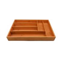 Caja Para Utensilios En Bambú De 45 X 30.5 X 6.5 Cm