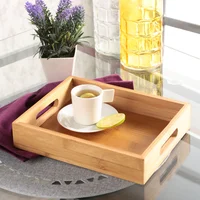 Bandeja Rectagunlar En Bambu De 25.5 X20.5 X5 Cm