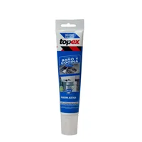 Silicona Acetica Con Fungicida Topex Blanca 82ml