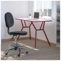 Silla de Escritorio Cajero Ejecutiva Giratoria Negra con Base Cromada Just Home Collection